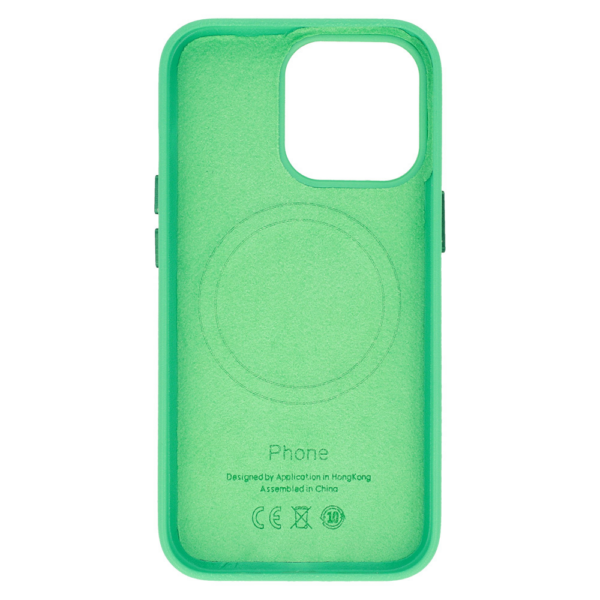 Onasi usnjen silikonski ovitek MagSafe za iPhone 13 6.1 - mint - Image 2